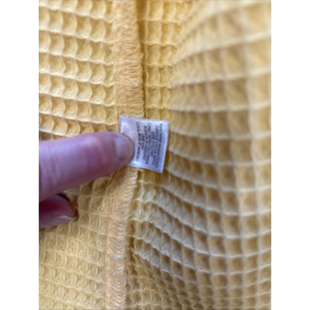 CHRISTOPHER & BANKS WOMEN'S YELLOW COTTON WAFFLE WEAVE CASUAL JACKET SIZE Large - Picture 11 of 12